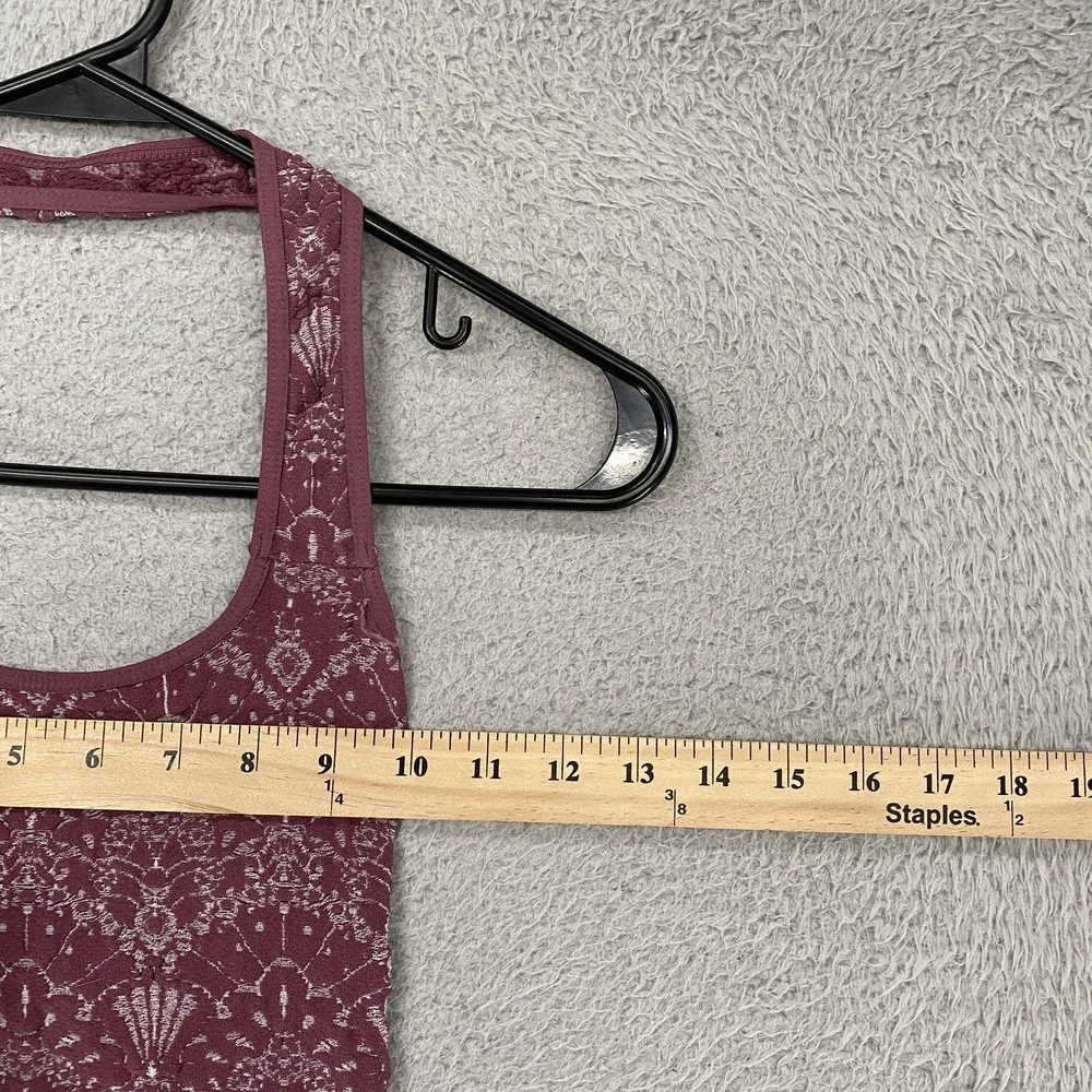 Intimately Free People Bodysuit Womens XS/S Lace Tank Thong With Love Floral